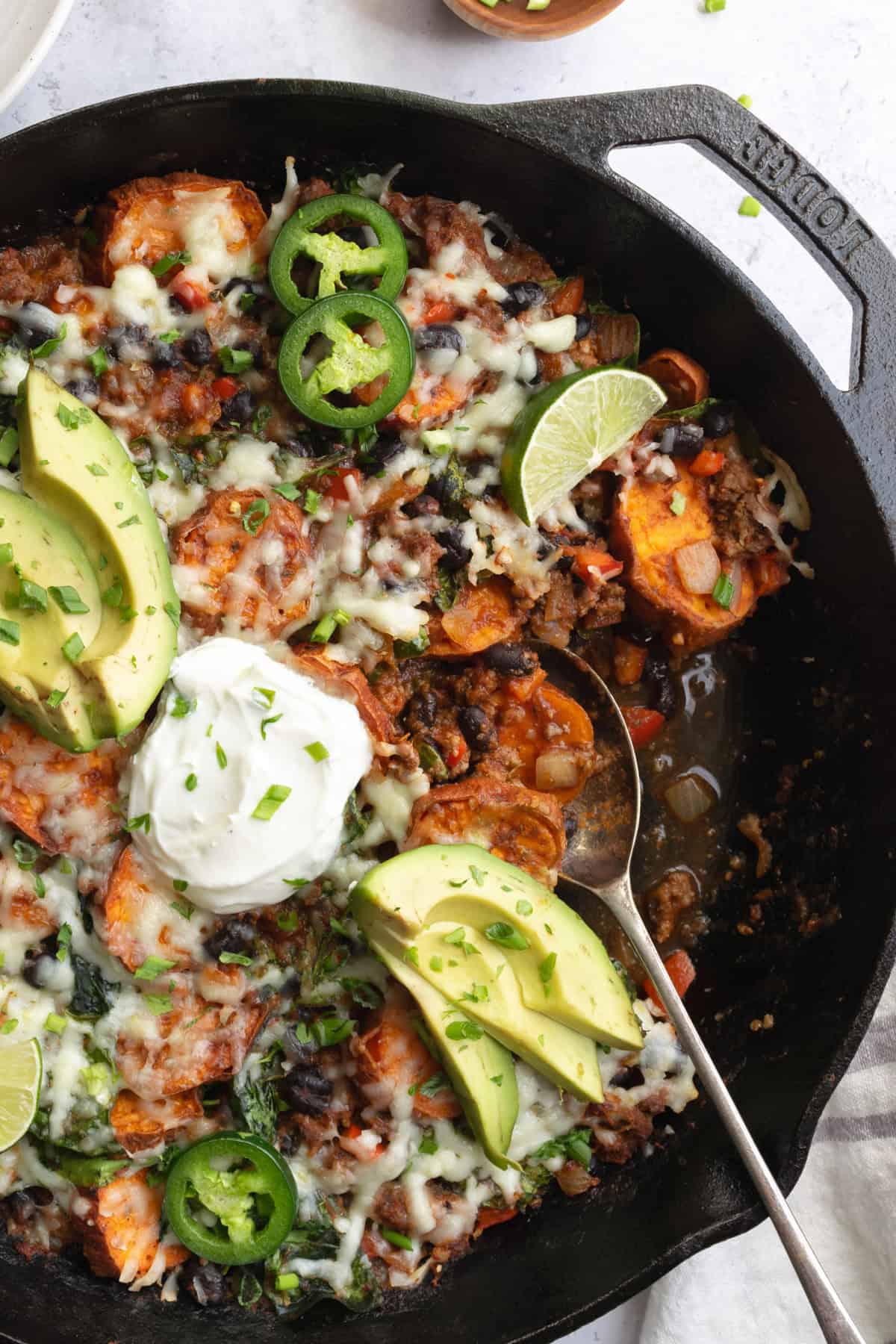 Beef and Sweet Potato Taco Skillet