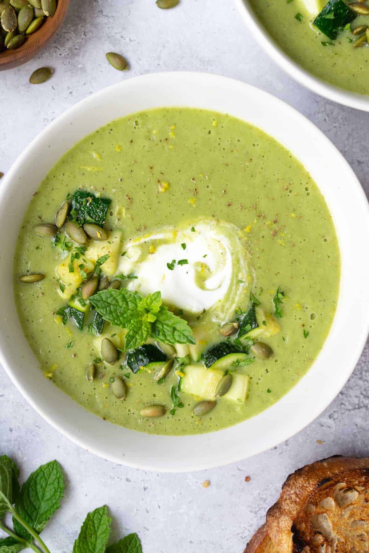 Zucchini Leek Soup - Emily Maude Nutrition