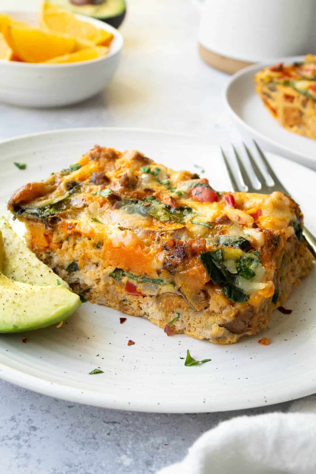 High Protein Breakfast Casserole - Emily Maude Nutrition