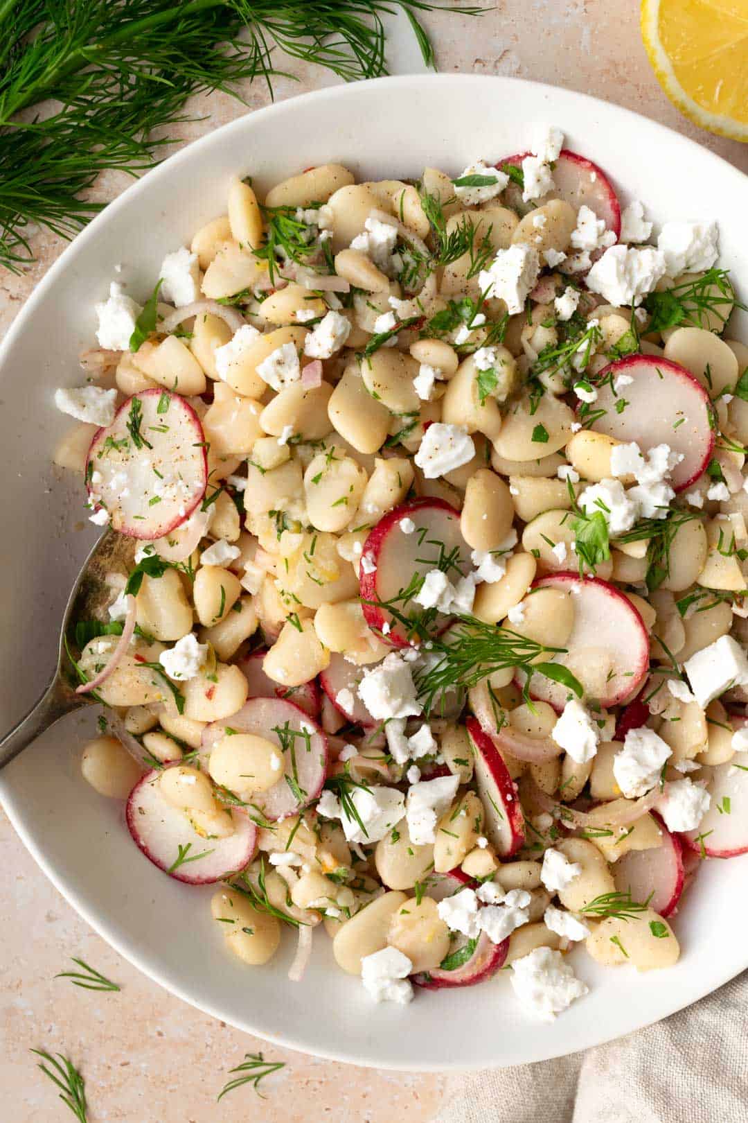 Butter Bean and Radish Salad - Emily Maude Nutrition