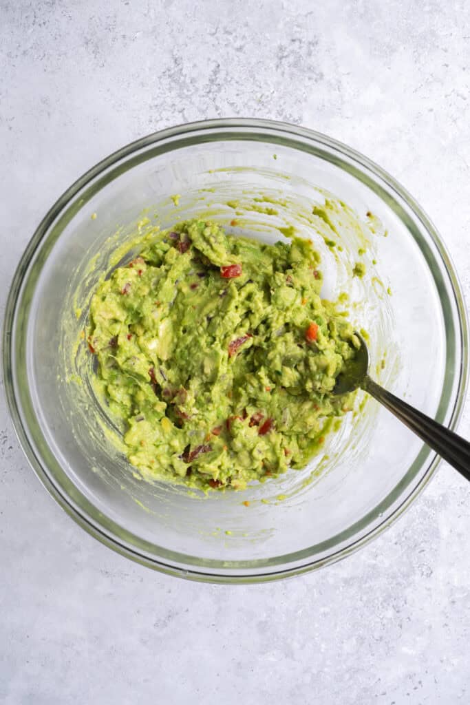 a bowl of guacamole.